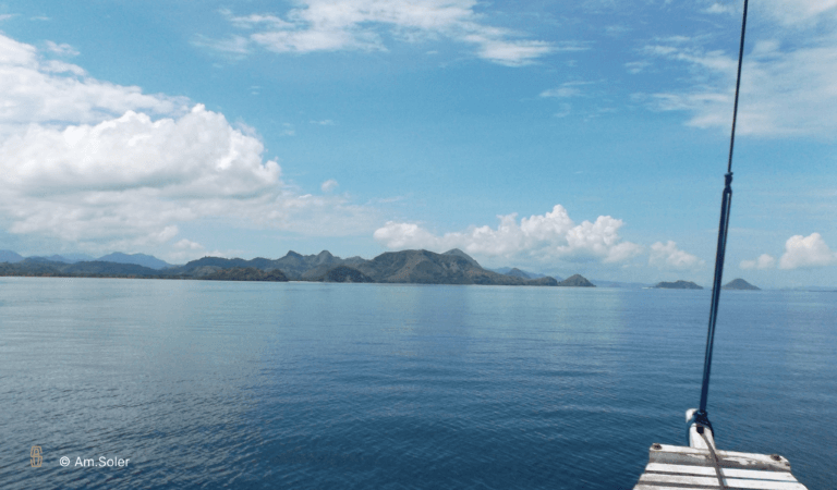 Navigation près de l’île de Rinca en Indonésie