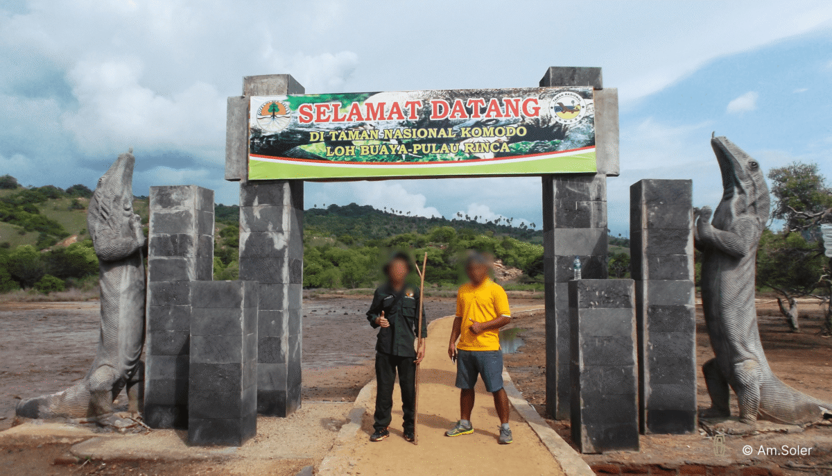 Entrée du parc national de Rinca en Indonésie