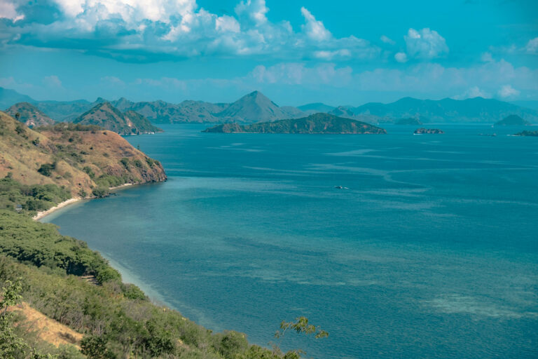Parc national de Komodo vue aerienne